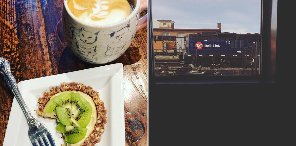 Best latte in town with an iconic view